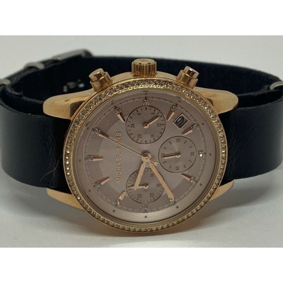 Michael Kors MK6307 Women\'s Leather Analog Rose Go main image 10
